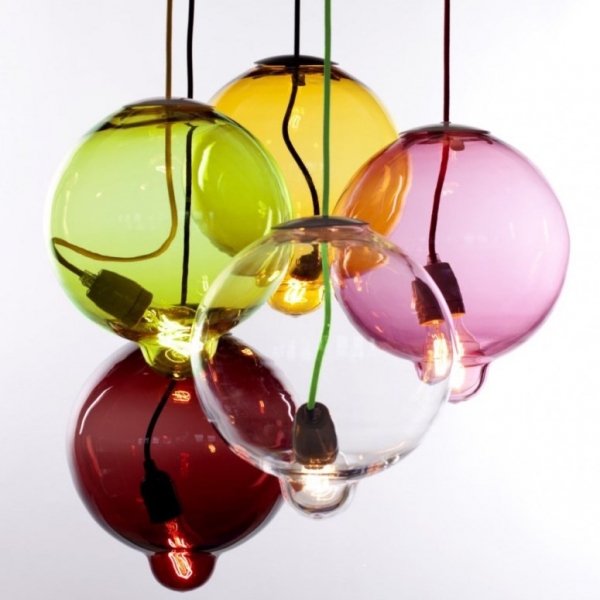 Люстра Cappellini Meltdown Suspension Lamp Прозрачный Янтарь (Amber) Серый (Gray) Синий Красный (Red) Зеленый Розовый (Rose) в Ульяновске | Loft Concept 