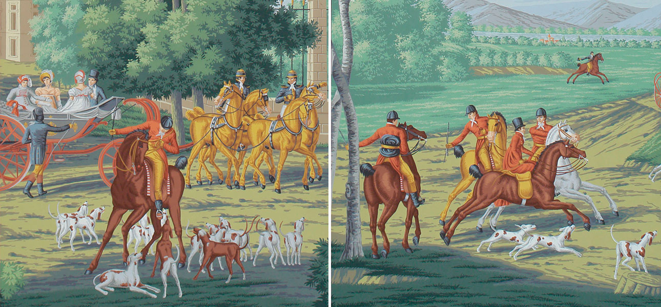 Обои ручная роспись La Chasse de Compiègne Papyrus - фото