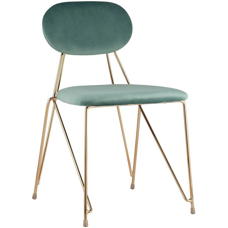 Стул Alice Chair Велюр Мятный цвет Мятный Золотой Стул Alice Chair Велюр Мятный цвет Мятный Золотой в Ульяновске | Loft Concept