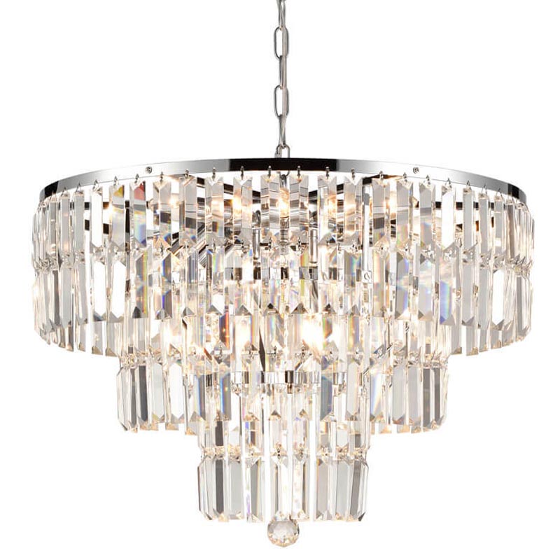 Люстра 1920s Odeon Chandelier chrome 60 Прозрачный (Transparent) Хром в Ульяновске | Loft Concept 