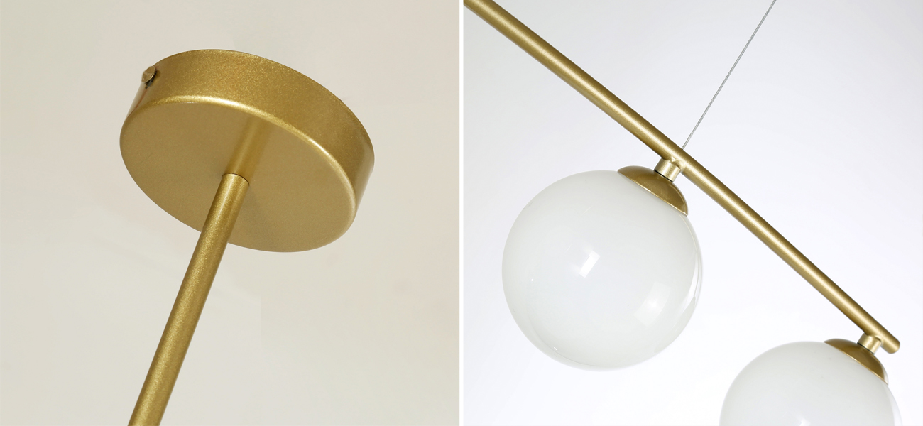 Люстра матового золотого цвета с белыми плафонами B.LUX C 4 Лампы - фото