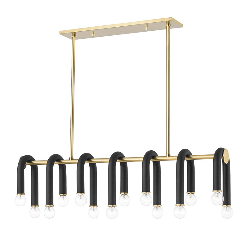 Люстра Paulson floppy chandelier gold Черный Золотой в Ульяновске | Loft Concept 