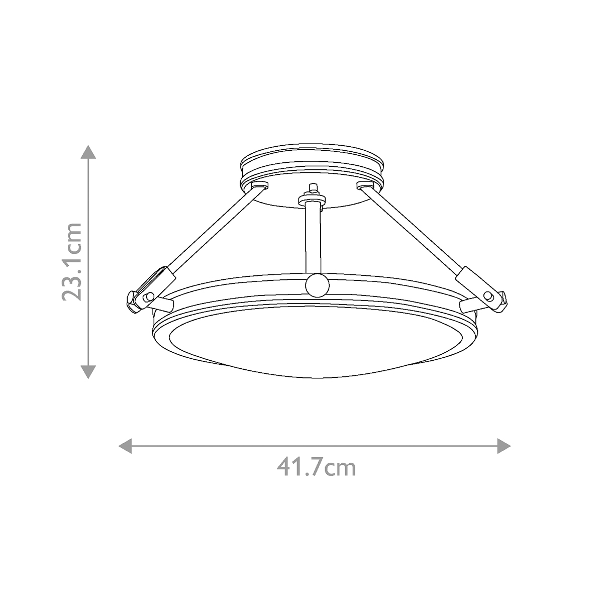 Потолочный светильник цвета латунь с плоским круглым плафоном Hinkley в Ульяновске