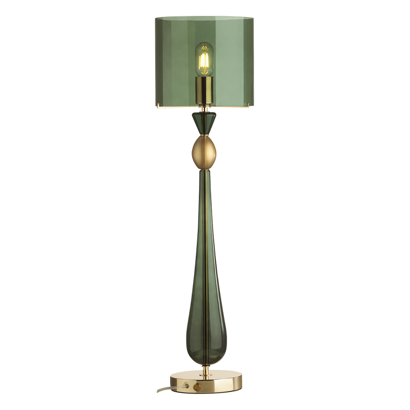 Настольная лампа Roser Green Table Lamp Зеленый Золотой в Ульяновске | Loft Concept 