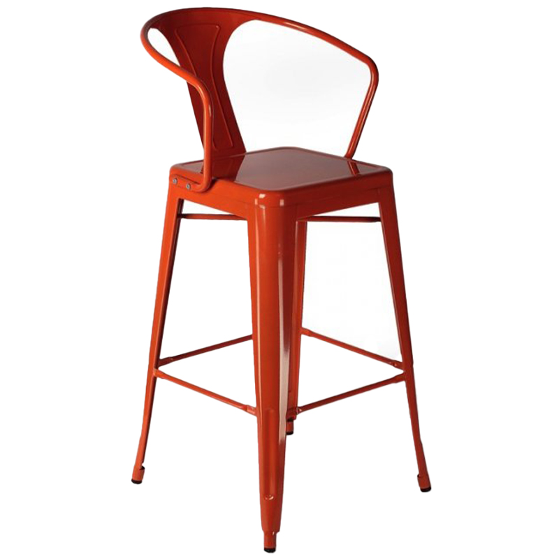 Барный стул Tolix Bar Stool 75 Armchair Backed Черный Оранжевый Красный Желтый Белый в Ульяновске | Loft Concept 