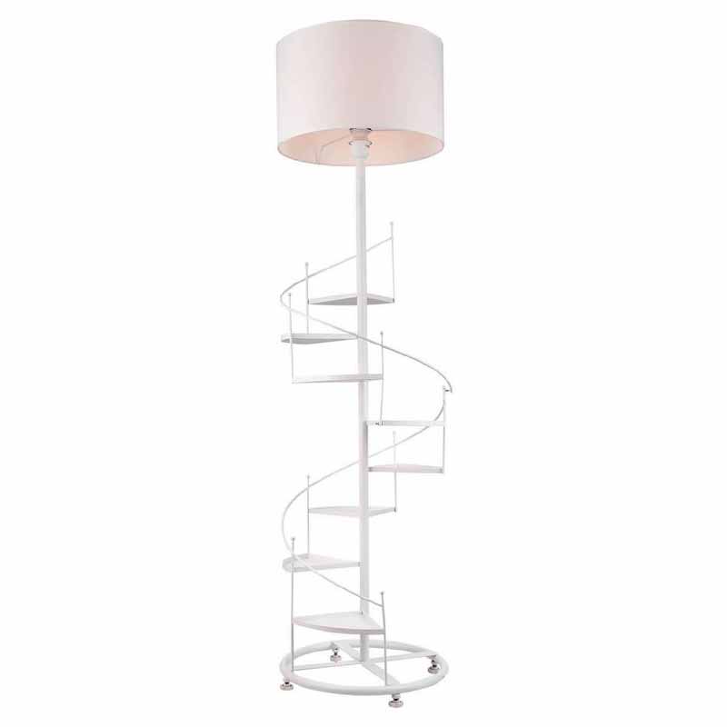 Торшер Spiral Staircase Floor Lamp White Белый в Ульяновске | Loft Concept 