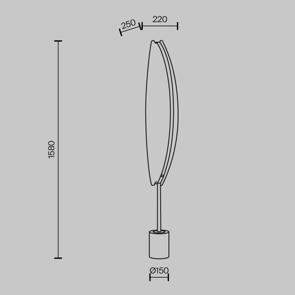 Напольный торшер светодионый Breeze 3000К 33Вт в Ульяновске