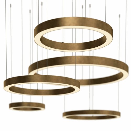 Люстра Light Ring Horizontal von Henge Глянцевое золото Латунь в Ульяновске | Loft Concept 