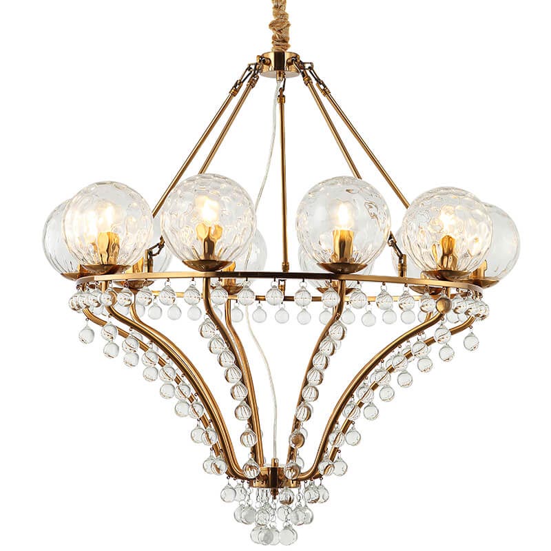 Люстра Melaine Chandelier gold Золотой Прозрачный (Transparent) в Ульяновске | Loft Concept 