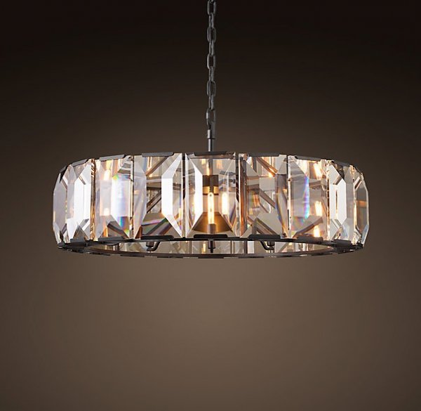 Люстра RH Harlow Crystal Round Chandelier 10 Черный в Ульяновске | Loft Concept 