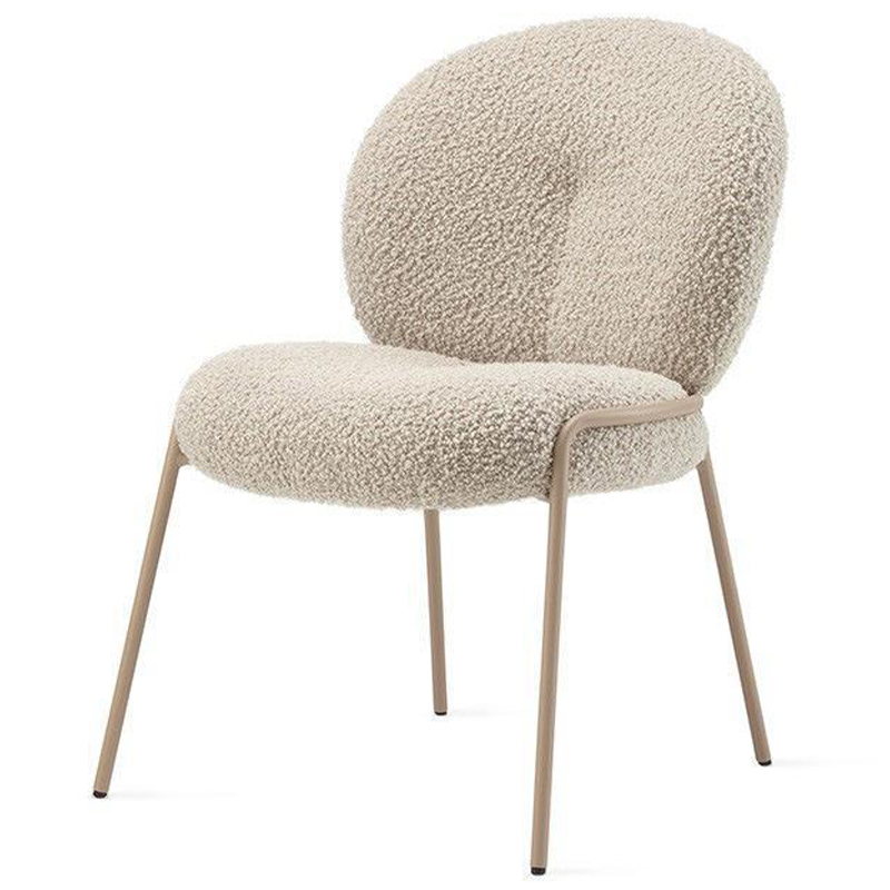 Стул Lyons Boucle Chair Бежевый Золотой в Ульяновске | Loft Concept 