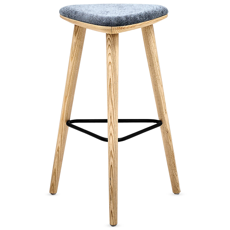 Барный стул Bitan Stool Черный Древесина Серый в Ульяновске | Loft Concept 