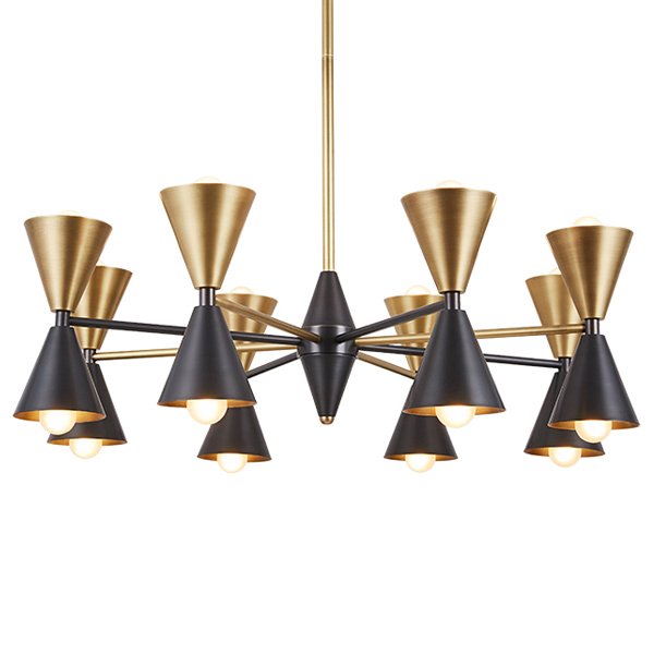 Люстра CAIRO CHANDELIER BLACK AND GOLD Золотой Черный в Ульяновске | Loft Concept 