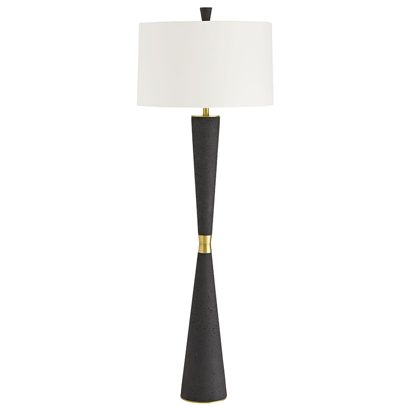 Торшер Arteriors GROM FLOOR LAMP Золотой Белый Черный в Ульяновске | Loft Concept 