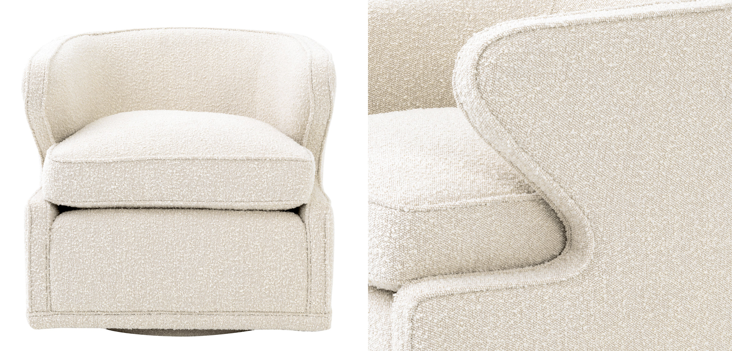 Кресло Eichholtz Chair Dorset Boucle cream - фото