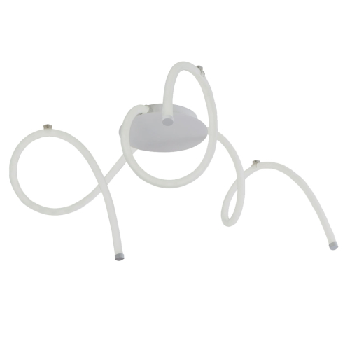 Люстра белого цвета с тремя изогнутыми светодиоидными плафонами Luke Lampco Tracer Lamp Белый в Ульяновске | Loft Concept 