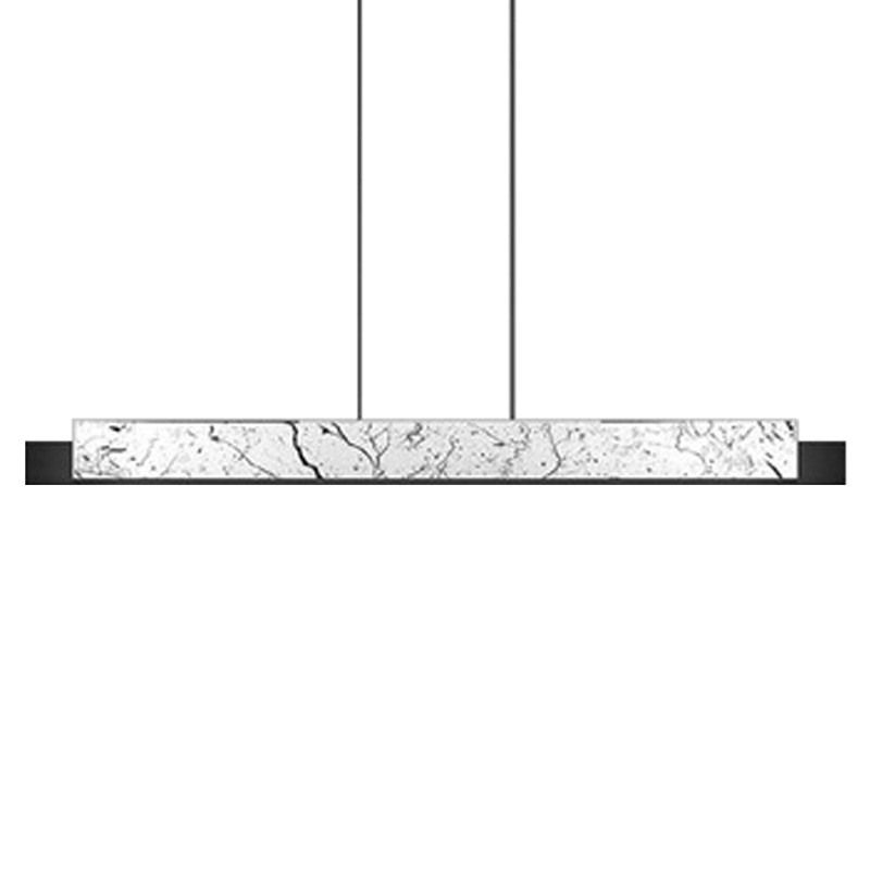 Люстра Leonce Marble Linear Chandelier White Черный Белый Мрамор Bianco в Ульяновске | Loft Concept 