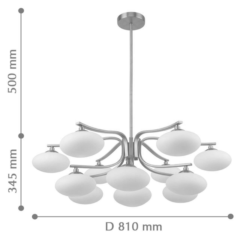 Oval Balls Mushrooms Chandelier 13 Brass в Ульяновске