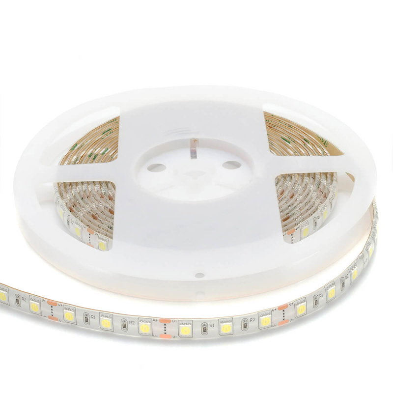 Светодиодная влагозащищенная лента 14,4W/m 60Led/m 5050SMD холодный белый 1M Белый в Ульяновске | Loft Concept 