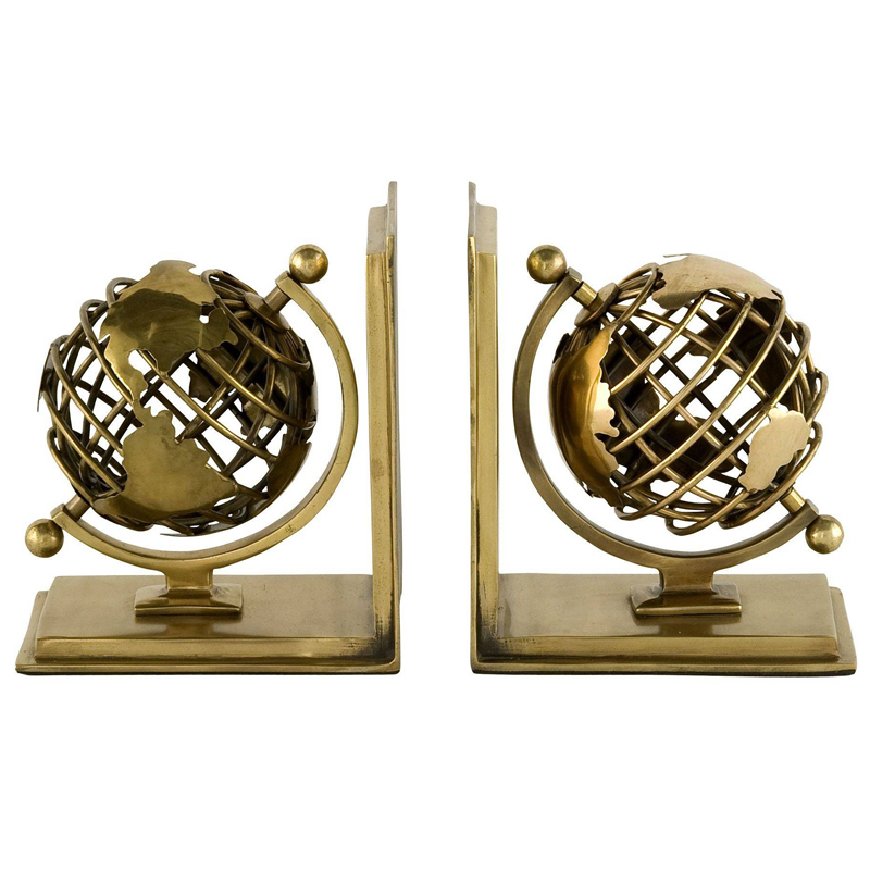 Держатель для книг Eichholtz Bookend Globe set of 2 Латунь Античная полированная Держатель для книг Eichholtz Bookend Globe set of 2 Латунь Античная полированная в Ульяновске | Loft Concept