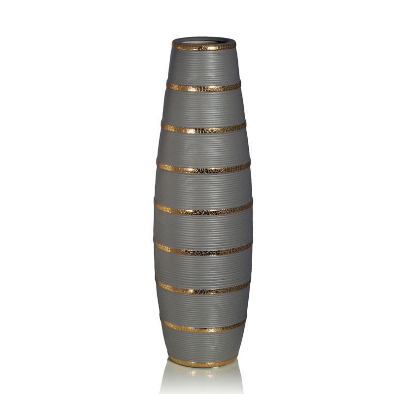 Ваза Vase Beehive gray Серый Золотой в Ульяновске | Loft Concept 