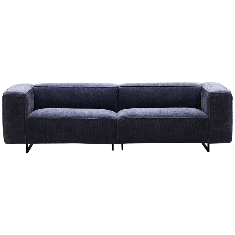 Диван Bastien Soft Dark Blue Sofa Темно-синий Черный в Ульяновске | Loft Concept 