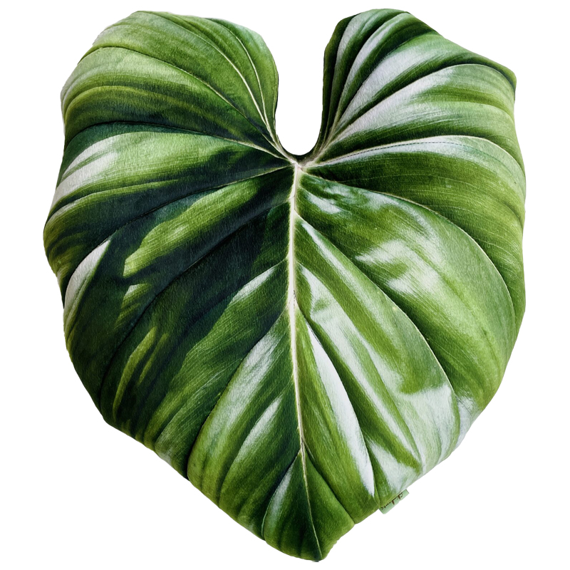 Декоративная подушка Botanical Cushion Philodendron Зеленый в Ульяновске | Loft Concept 