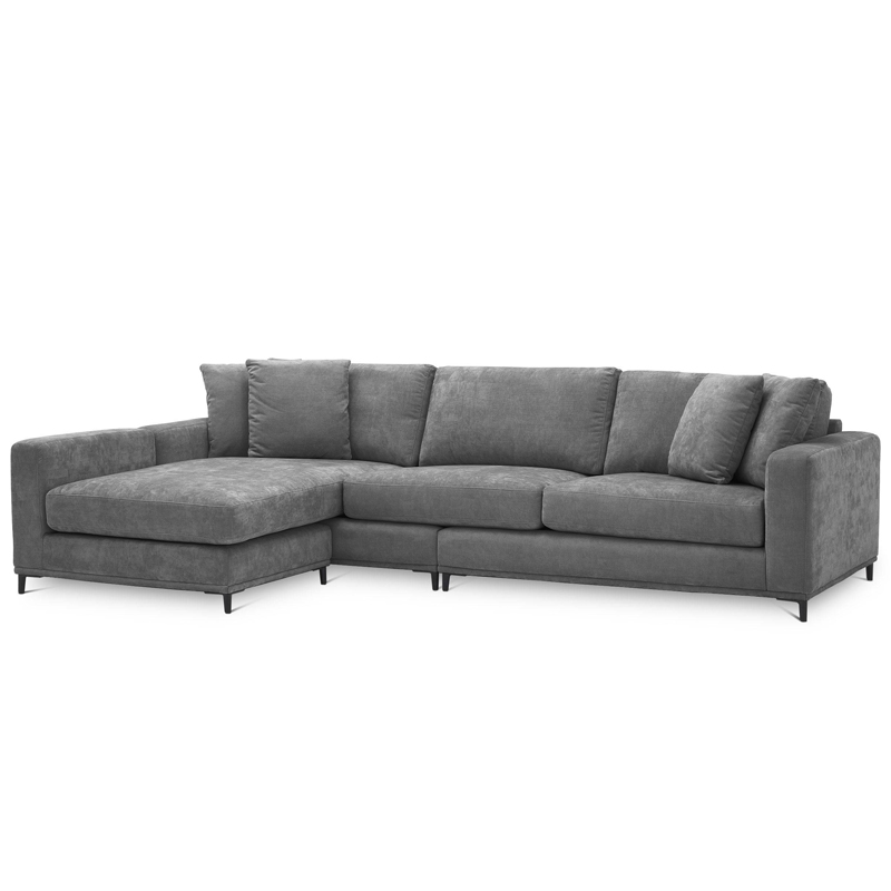 Диван Eichholtz Sofa Feraud Lounge grey Серый Черный в Ульяновске | Loft Concept 