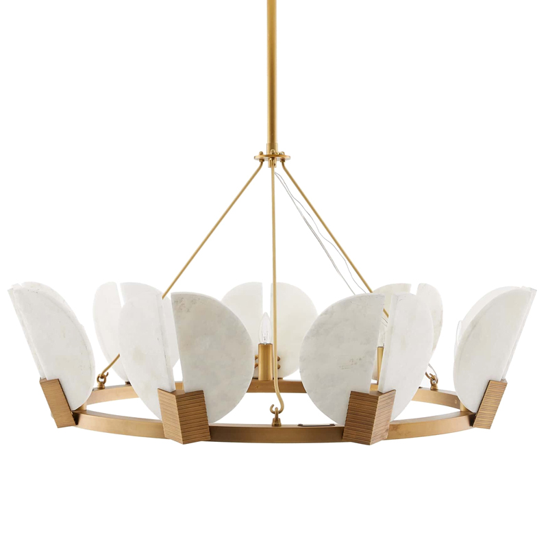 Люстра Arteriors SIERRA CHANDELIER GOLD Золотой Белый в Ульяновске | Loft Concept 