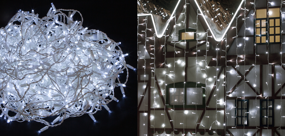 Гирлянда-Занавес с Белым светом - Loft-Concept в Ульяновске