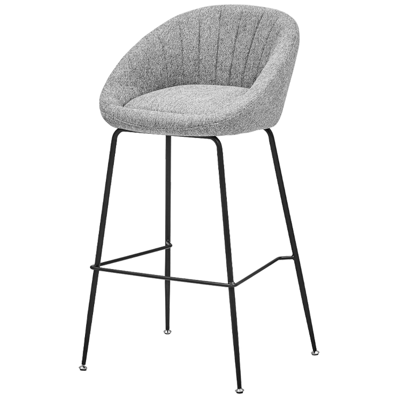 Барный стул Alberto Bar Stool Gray Черный Светло-серый в Ульяновске | Loft Concept 