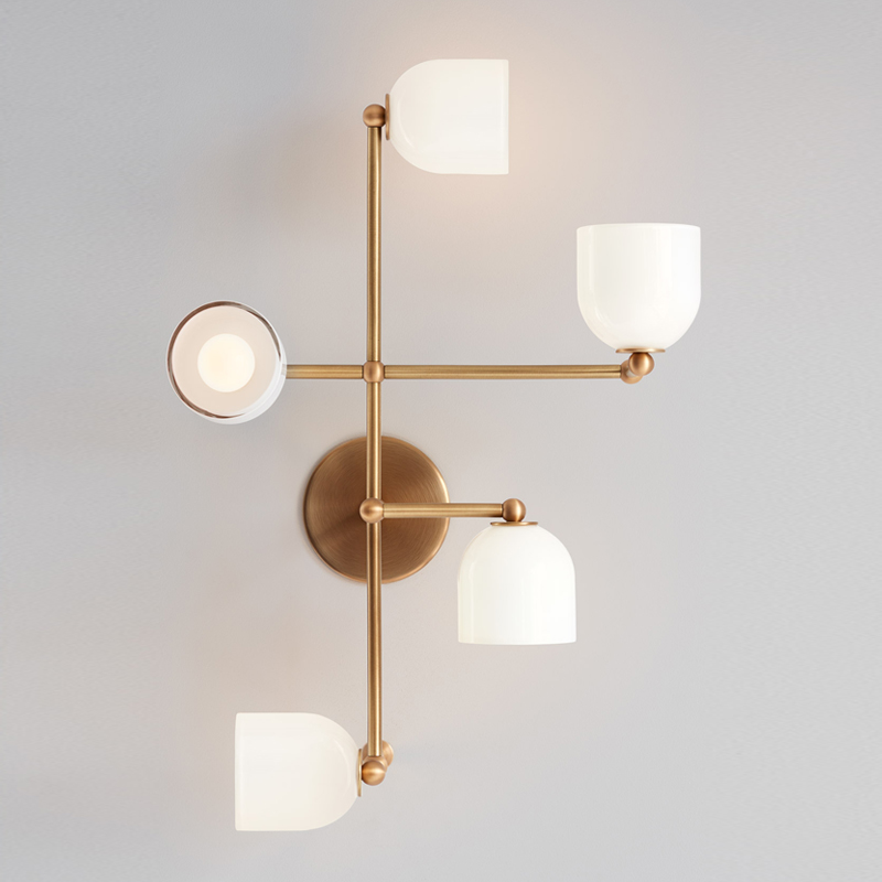 Бра Edie Sconce white Латунь Белый в Ульяновске | Loft Concept 