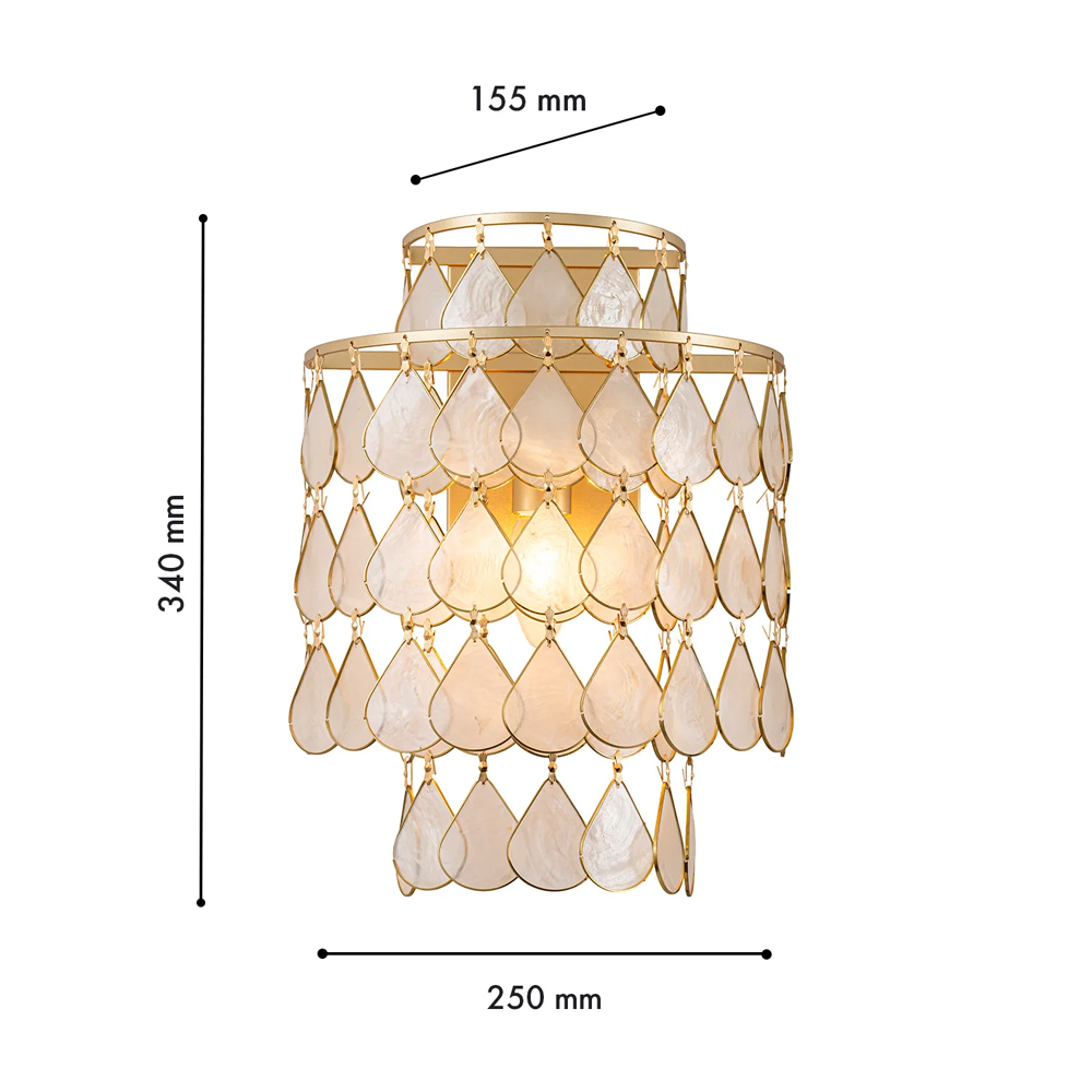 Бра с декором из натуральной морской ракушки Iridescent Light в Ульяновске