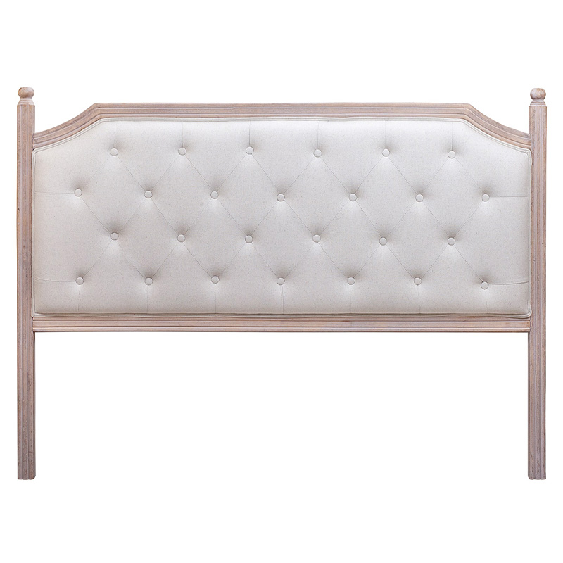 Изголовье кровати бежевое с мягкой обивкой из льна Emma Headboard Бежевый Коричневый в Ульяновске | Loft Concept 