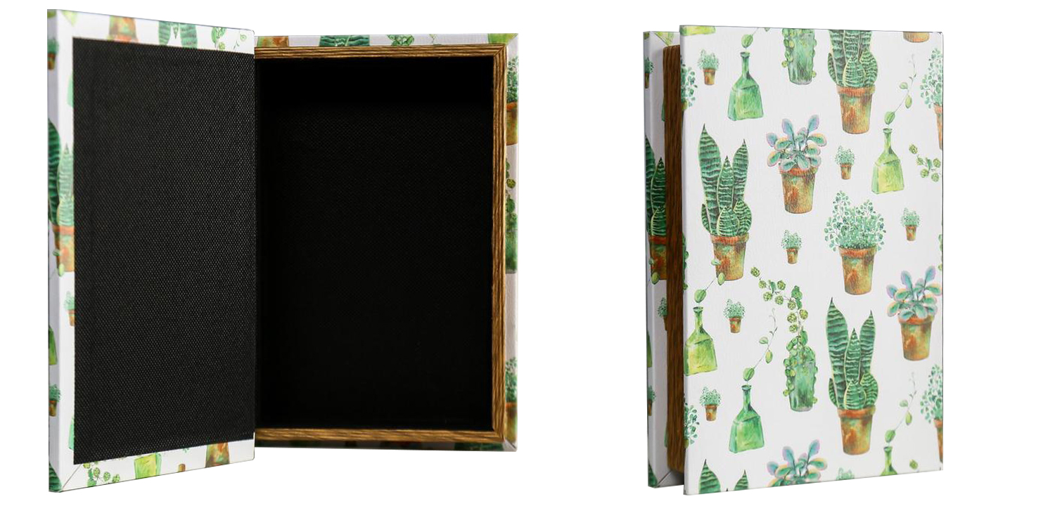 Шкатулка-книга Succulents Mirror Book Box - фото