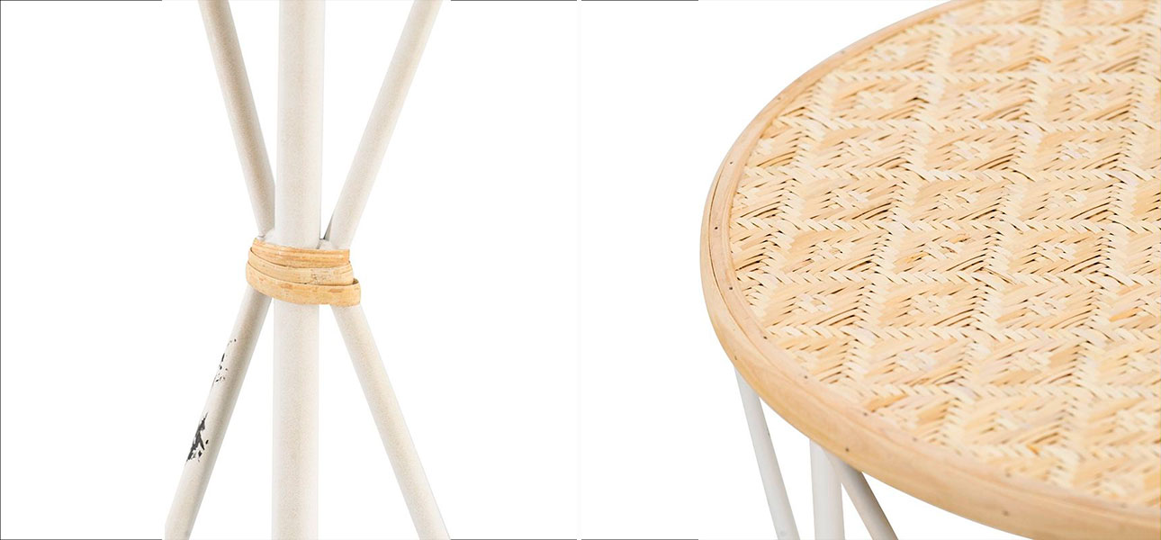 Комплект столиков с круглой деревянной столешницей Jessica - фото