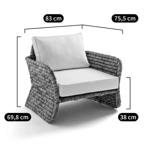 Кресло из плетеного гиацинта Gardner Wicker Armchair в Ульяновске