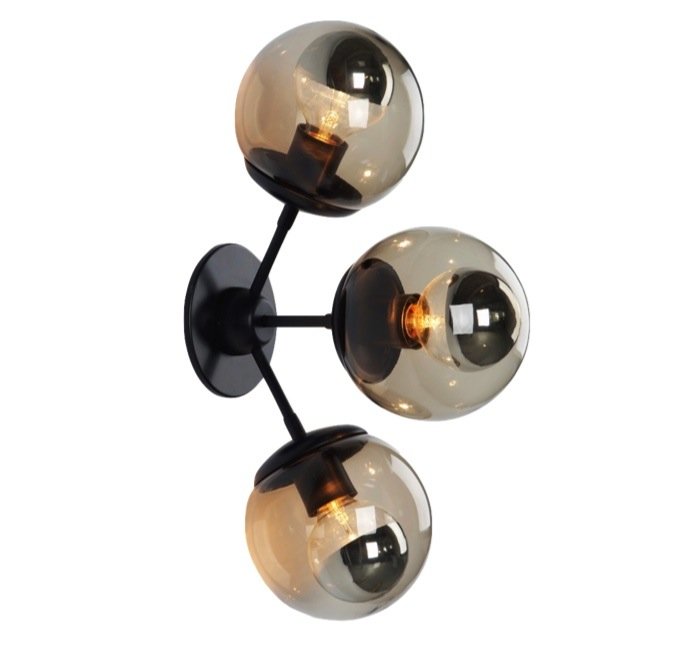 бра Modo Sconce 3 Globes Черный в Ульяновске | Loft Concept 