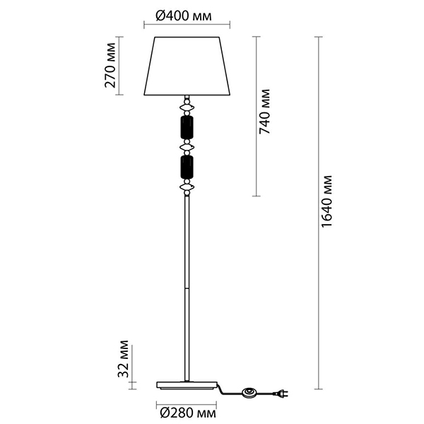 Торшер Iris Fabric Lampshade Floor lamp Candy в Ульяновске