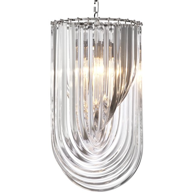 Люстра Chandelier Murano Clear 35 Прозрачный (Transparent) Никель в Ульяновске | Loft Concept 