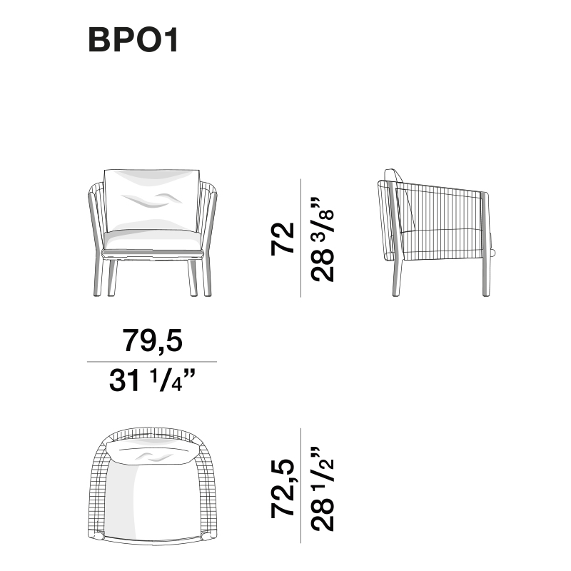 Дизайнерское уличное кресло из массива дерева с веревочной спинкой BOBOLI Armchair в Ульяновске