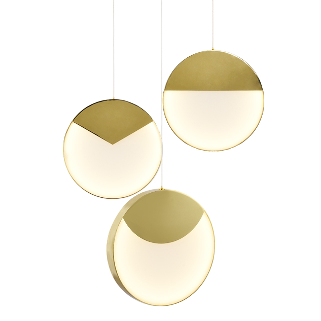 Подвесной светильник MM Lampadari Moonlight Suspension Lamp 3 Золотой Белый в Ульяновске | Loft Concept 