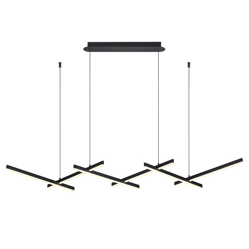 Люстра Rolf Black Lines Linear Chandelier Черный в Ульяновске | Loft Concept 