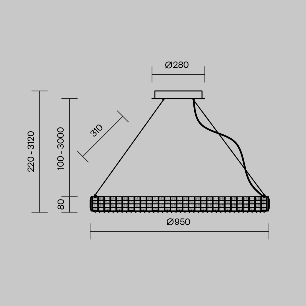 Люстра подвесная Castello 3000К 35Вт в Ульяновске