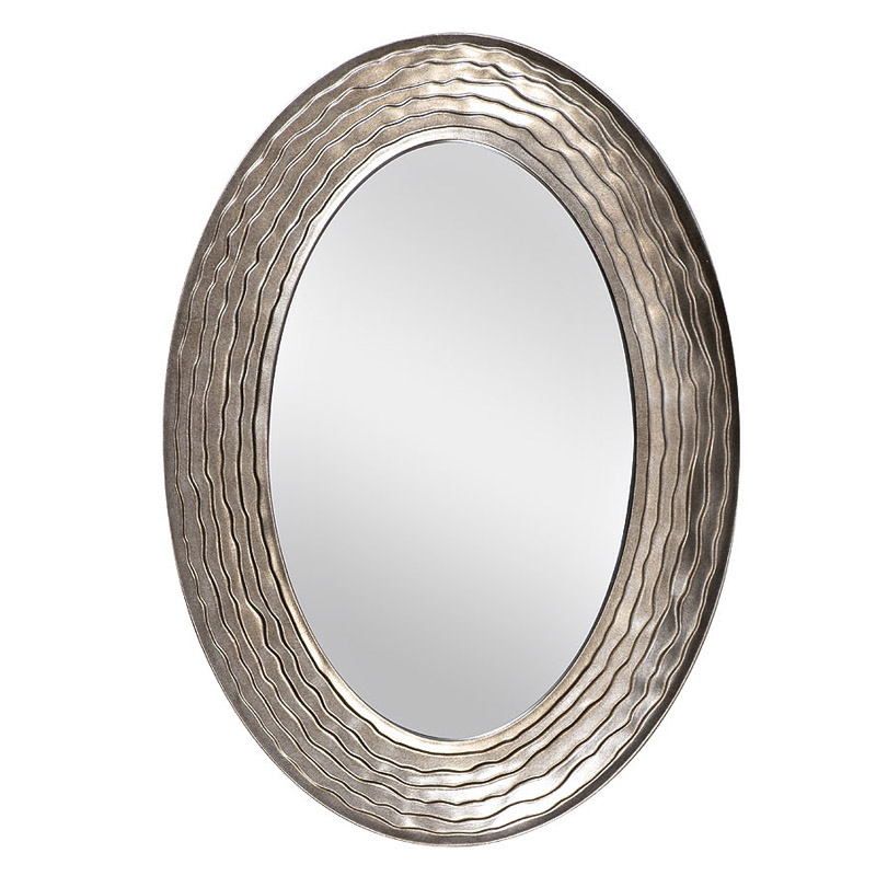 Зеркало Waves Dark Silver Oval Mirror  в Ульяновске | Loft Concept 