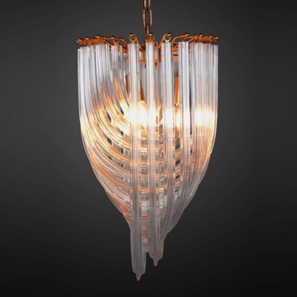 Люстра Retro Frozen Glass Chandelier 30 Champagne  в Ульяновске | Loft Concept 