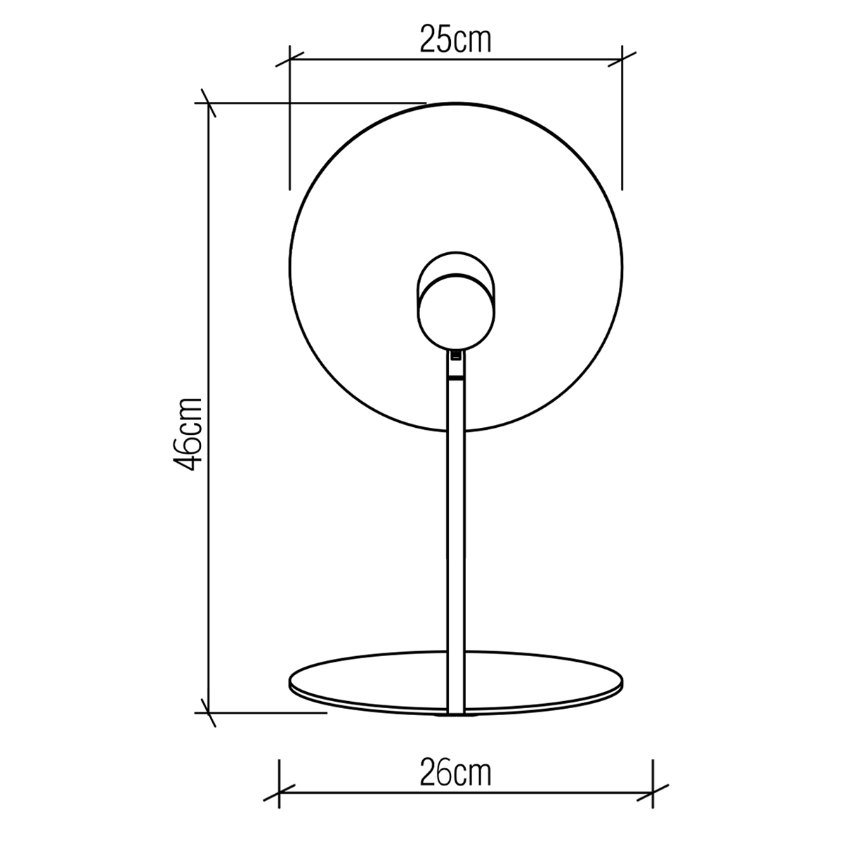 Настольная лампа с круглым деревянным отражателем и черным цилиндрическим плафоном Accord Lighting в Ульяновске