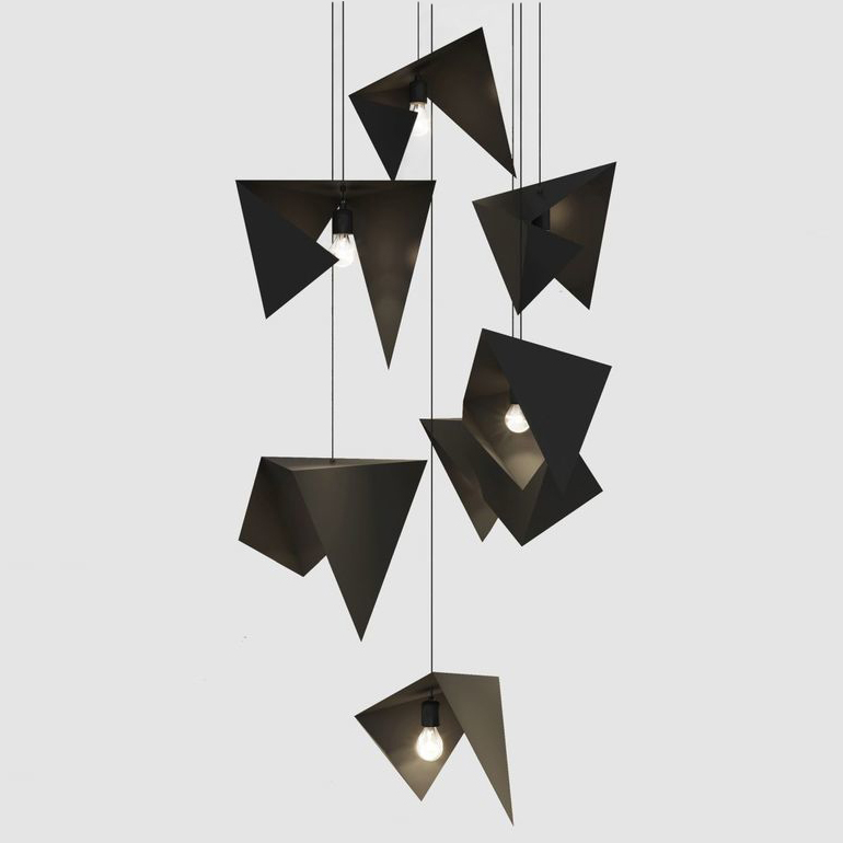 Люстра Chandelier BIRD 7 black LGH0731 Черный матовый в Ульяновске | Loft Concept 