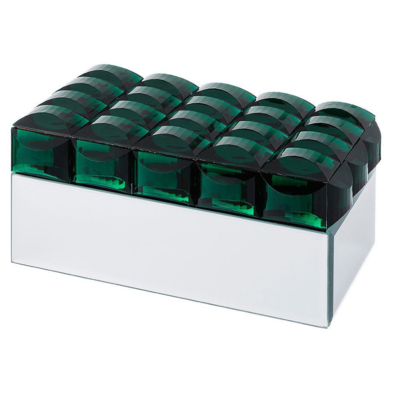 Шкатулка Glass Emerald Mirror Box Изумрудный Зеркало в Ульяновске | Loft Concept 