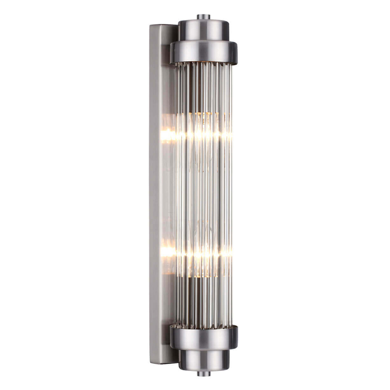 Бра Dirck Glass TUBE Sconce Nickel Никель в Ульяновске | Loft Concept 